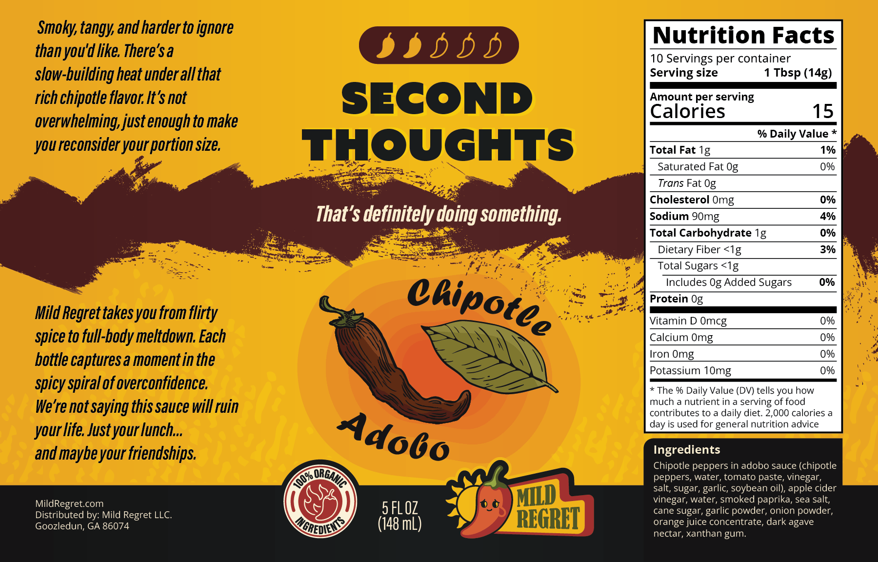 Mild Regret Second Thoughts full label.